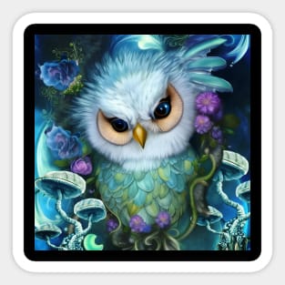 Cute Owl the Birds of the Night Sticker